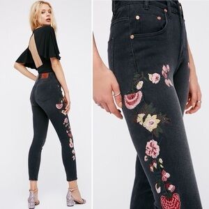 One Teaspoon scallywags embroidered jeans